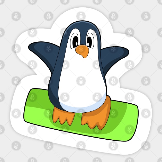 Penguin Snowboard Winter sports Sticker by Markus Schnabel